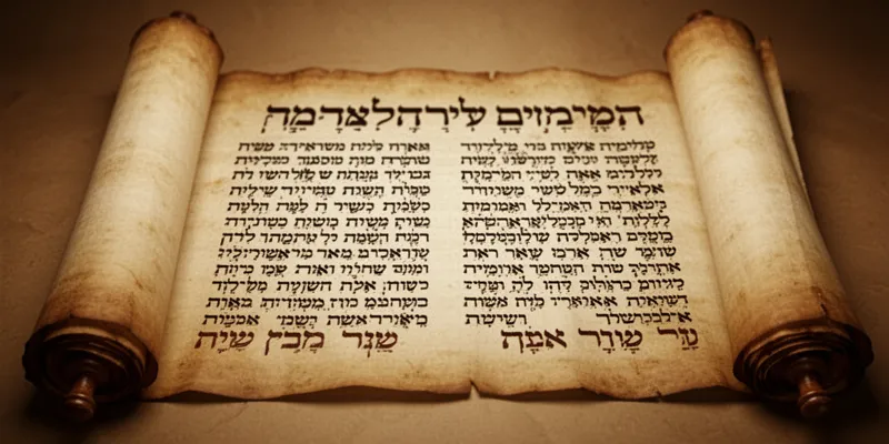 Ancient Hebrew scroll representing Torah wisdom
