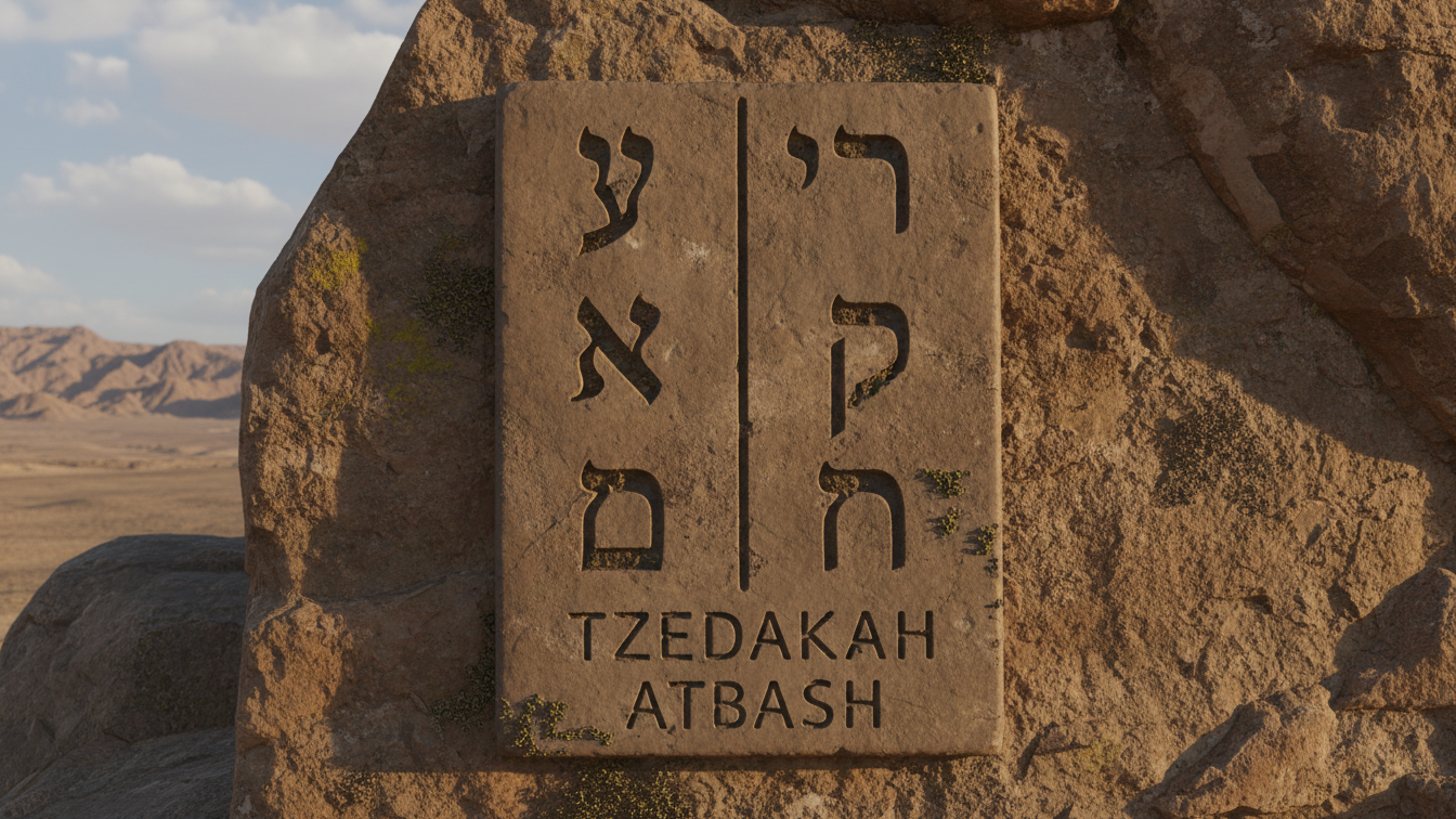 At-bash cipher transformation of tzedakah