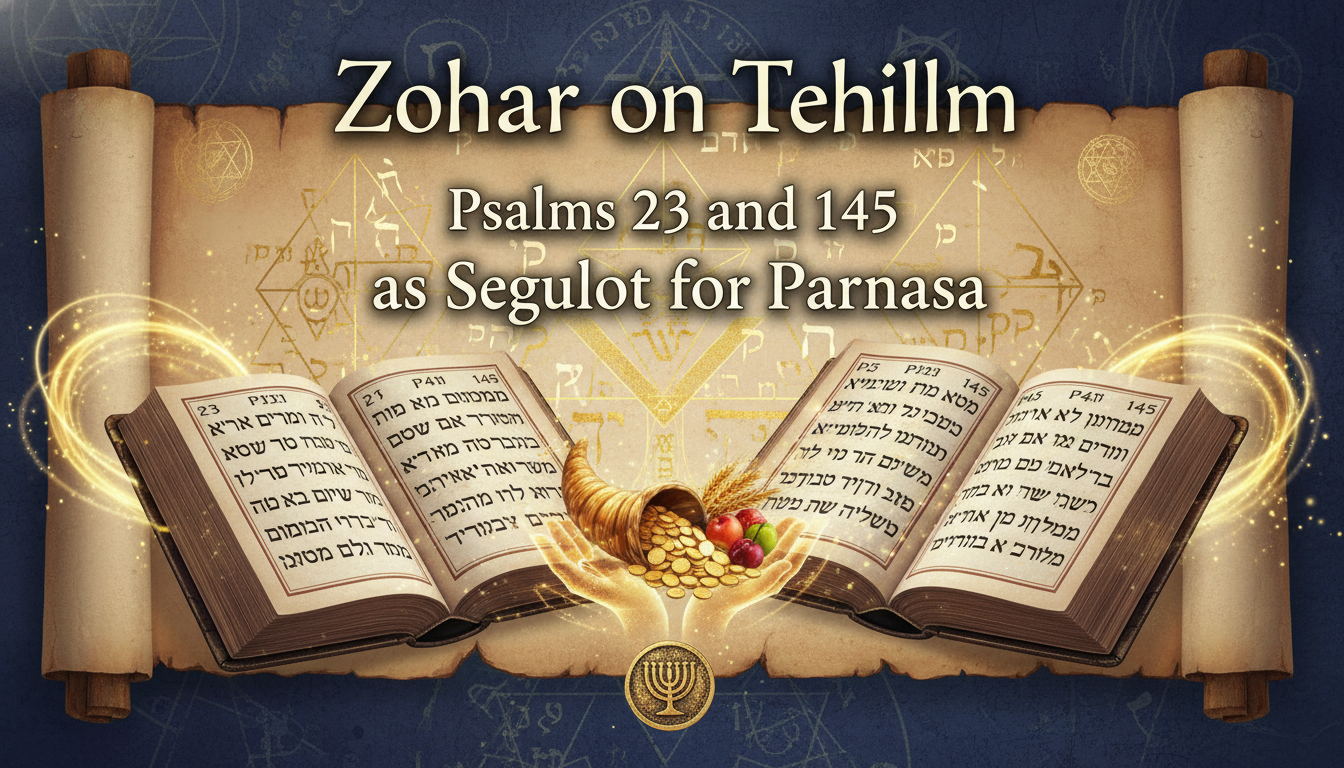 Zohar on Tehillim: Psalms 23 and 145 as Segulot for Parnasa